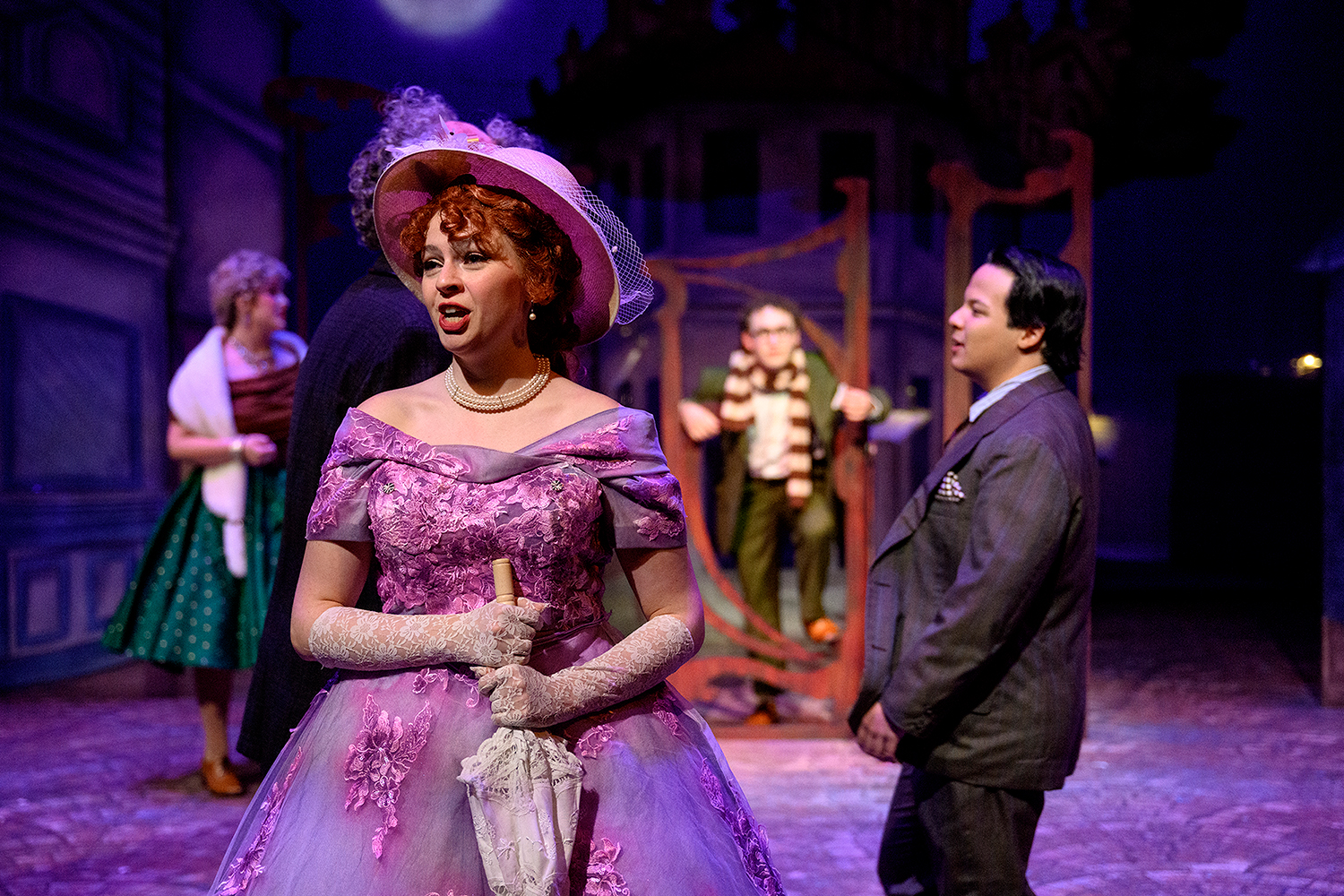 Acting students performing a play