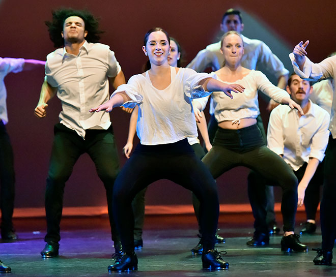 Tap dancers on stage