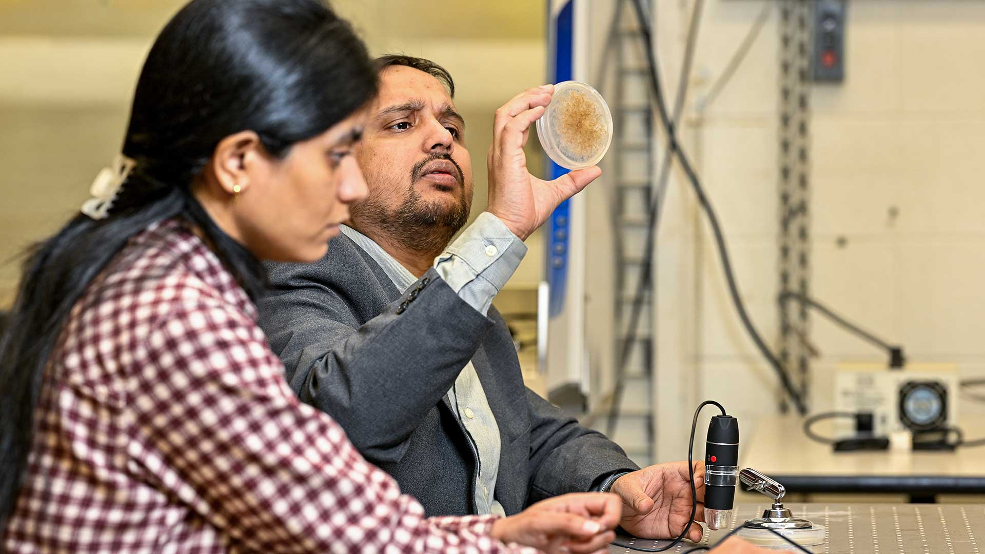 Anand Mishra in lab
