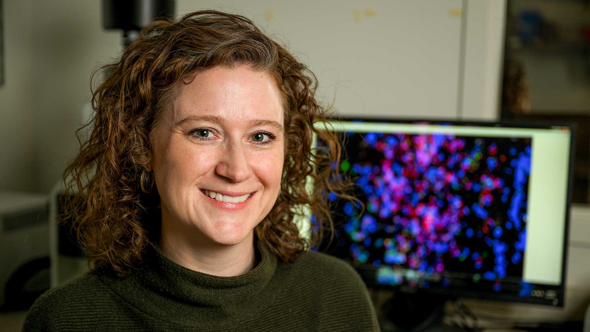 Katie Morrison in her lab