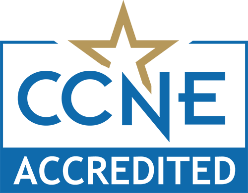 Seal showing that the program is accredited by the Commission on Collegiate Nursing Education