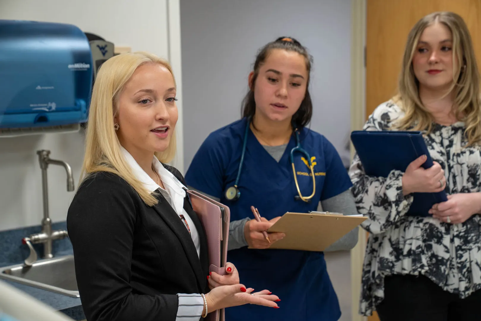 Hospital staff during a meeting